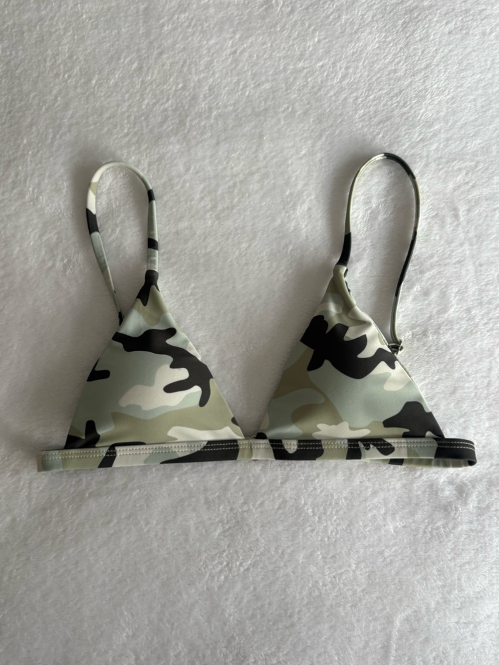 Camouflage Tie Bikini Top Size XS